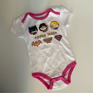 Justice league short sleeve bodysuit